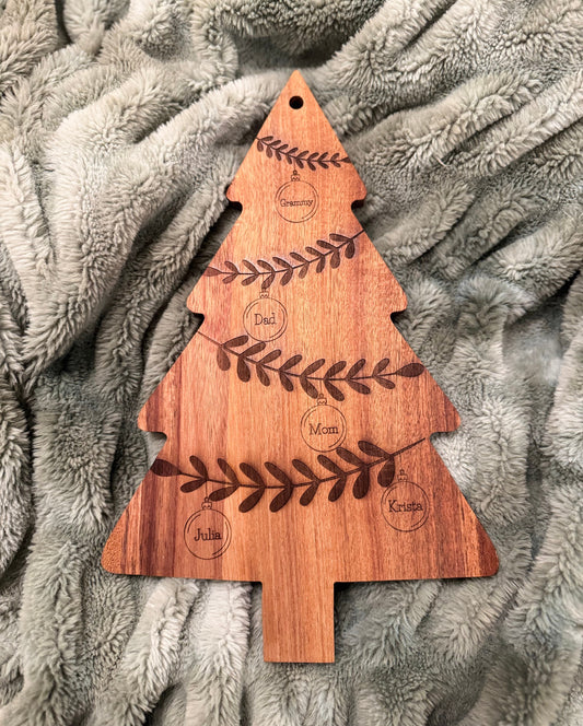 The Ornaments Family Tree - Wooden Board