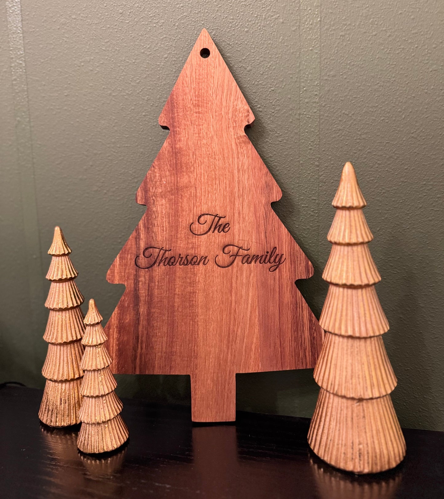 The Family Christmas Tree - Wooden Board