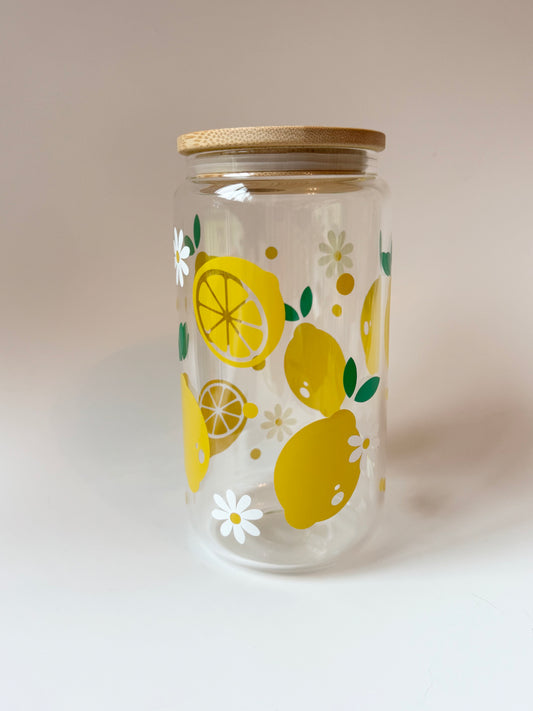 Lemons Glass Cup