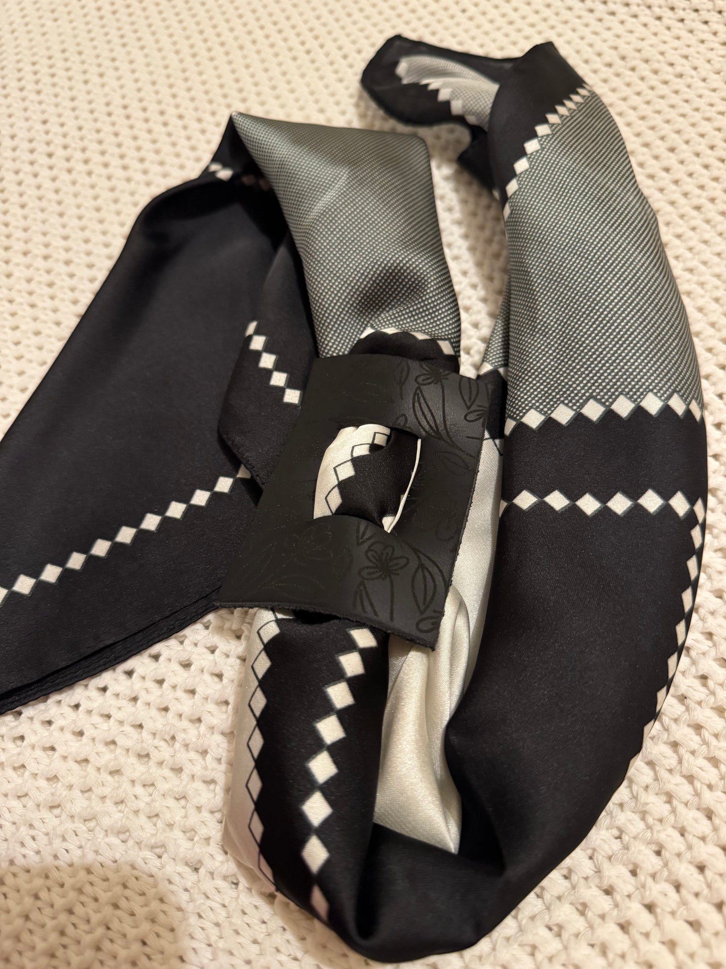 B&W Leather Hair Piece