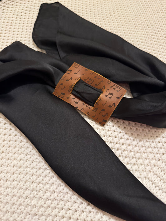 Black & Music Leather Hair Piece