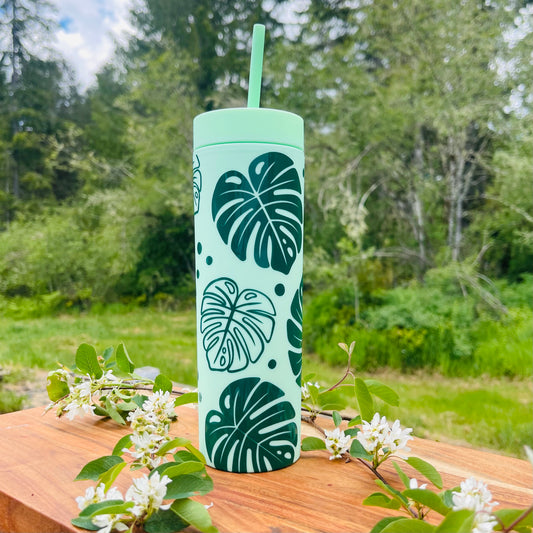 Tropical Leaf Tumbler