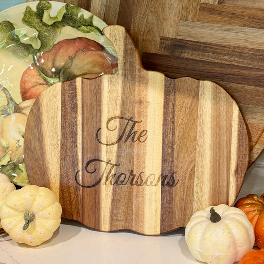 Personalized Pumpkin Cutting Board