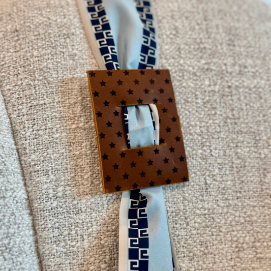 Blues - Star Dark Bown Leather Hair Accessory
