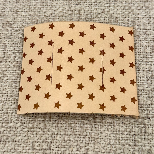 Light Brown Leather Piece - Stars