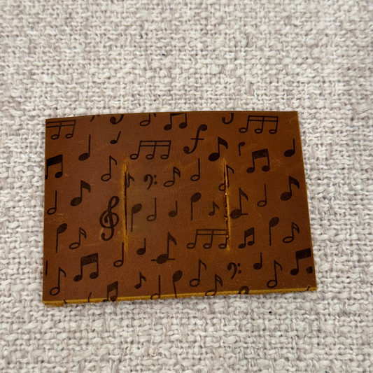 Dark Brown Leather Piece - Music
