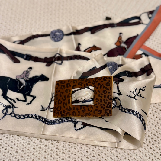 Oakley & Leopard Leather Hair Piece