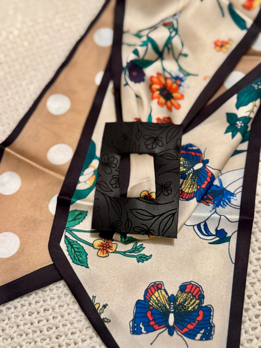 Claire & Floral Leather Hair Piece