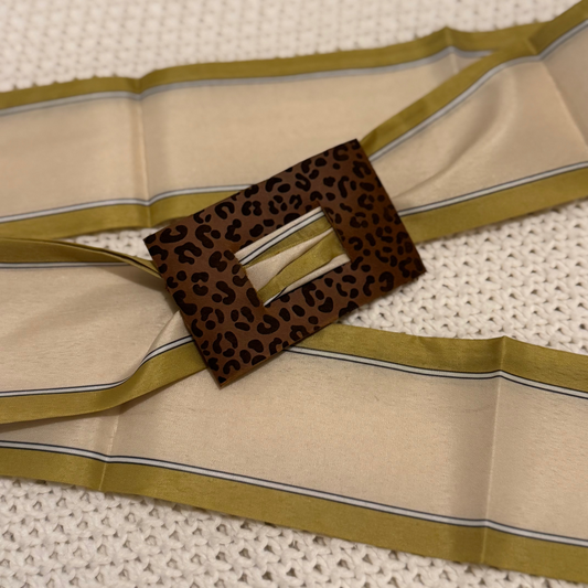 Belle & Leopard Leather Hair Piece